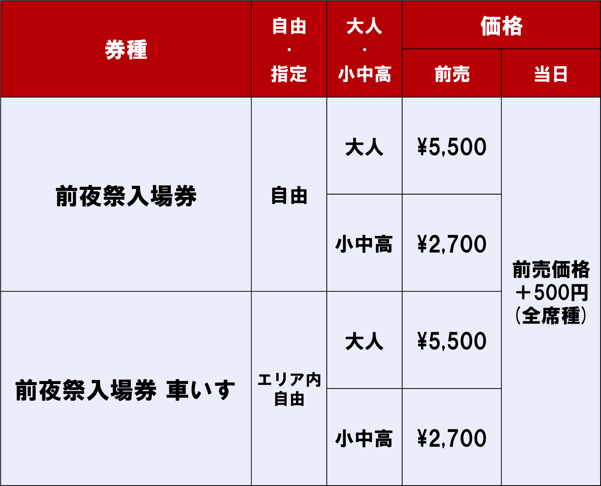 DAY1価格表