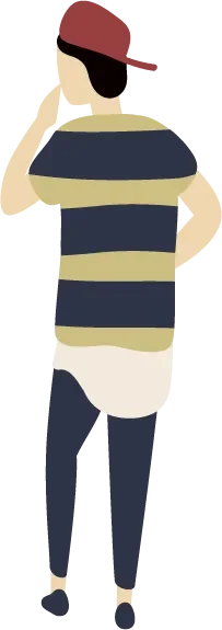 ボーダーの人イラスト