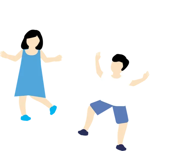 2人子供のイラスト