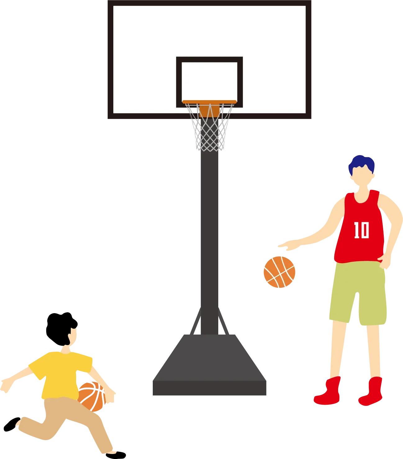 子供を抱えるイラスト