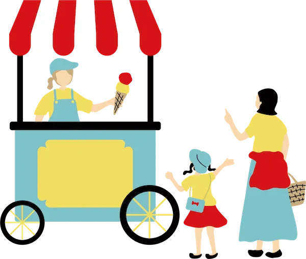 アイス店イラスト
